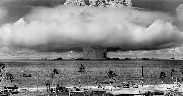 Nuclear bomb explosion mushroom cloud
